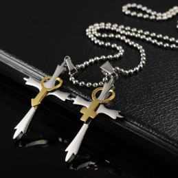 Colier Cu Pandantiv Cruce Din Titan Cu Simboluri Masculine Și Feminine Pentru Bărbați Și Femei