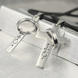 Colier Cu Pandantiv Și Simboluri Masculine Și Feminine Cu Îndrăgostiți