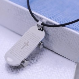 Colier Cu Pandantiv Din Titan Pentru Snowboard, Cadou De Modă, Biblia, Cadou De Ziua De Naștere