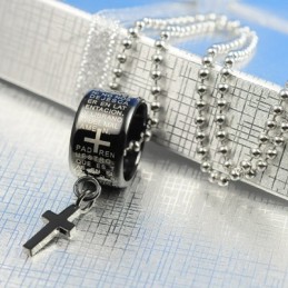 Inel Cadou La Modă Și Pandantiv Cruce Din Titan Negru
