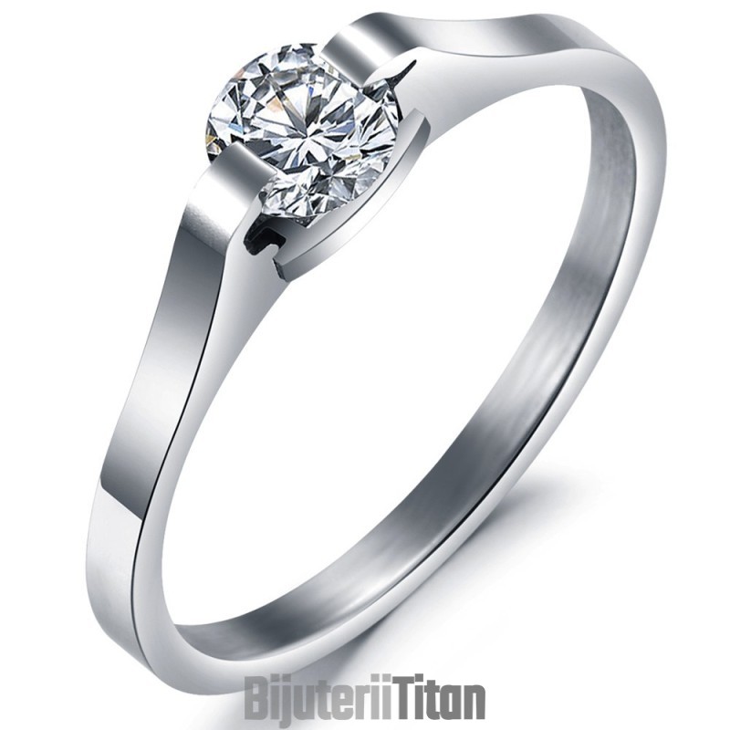 Inel Din Titan De Calitate Stabilă Cu Stras