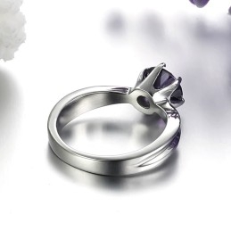 Inel De Titan Pentru Femei, Cu Diamant Violet, Care Se Vinde Bine În Întreaga Lume
