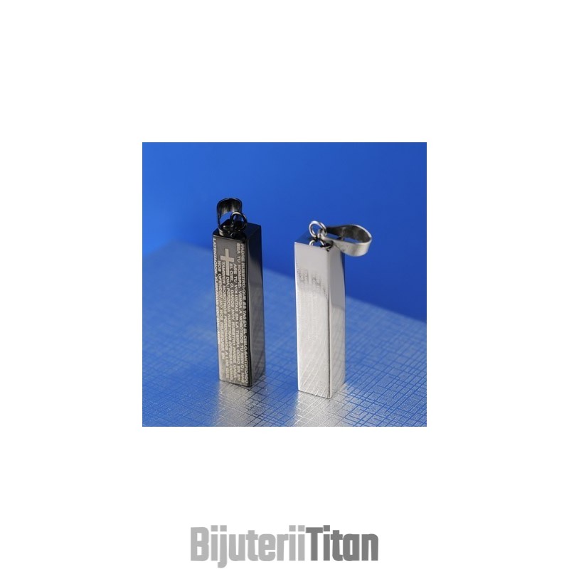 Colier Cu Pandantiv Din Titan Cuboid La Modă Pentru Cupluri Colier Cu Pandantiv Din Titan Cuboid La Modă Pentru Cupluri