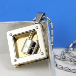 Colier Cu Pandantiv Din Titan Wow Love Sweetheart Lock