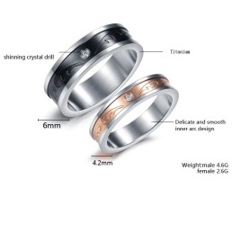 Inelul De Titan Cu Model Decorativ, Regina Calității, Pentru Îndrăgostiți
