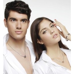 Colier Cu Pandantiv Din Titan, Dragoste Pentru Totdeauna, La Modă (Negru)