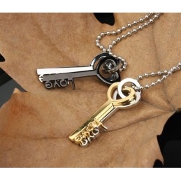 Colier Cu Pandantiv Din Titan Love Key, Îndrăgostiți Și Iubiți