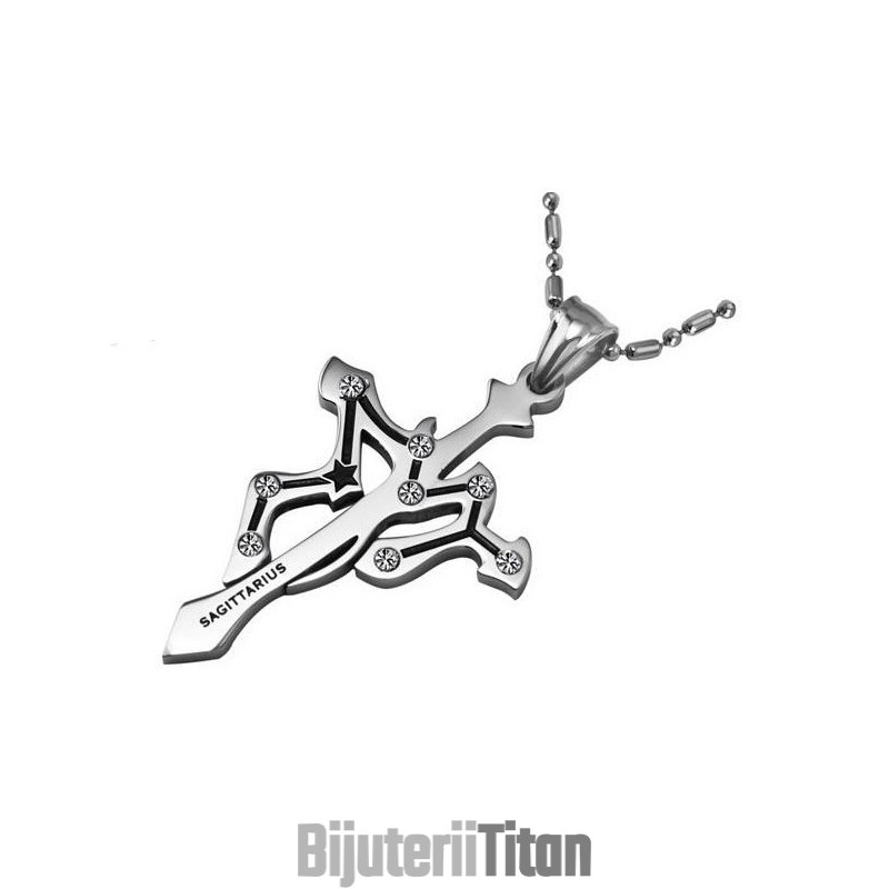 Colier Din Titan Cu Săgetător „To Have A Long Story”