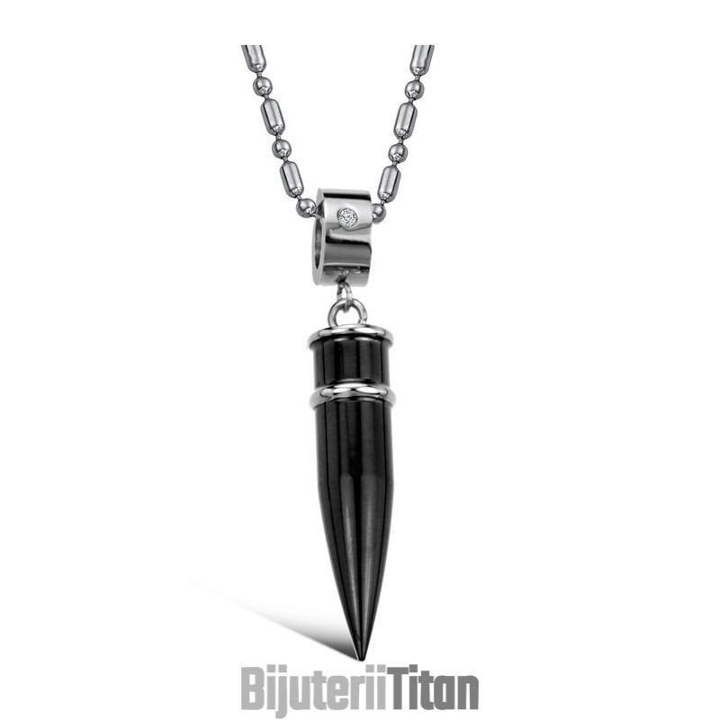 Colier Din Titan Negru De Calitate Superioară Colier Din Titan Negru De Calitate Superioară