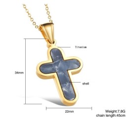 Colier Din Titan Cu Cruce, Ușor De Utilizat, Pentru Femei