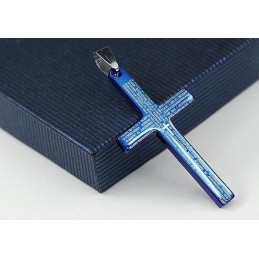 Pandantiv Și Colier Exquisite Man Blue Bible Cross