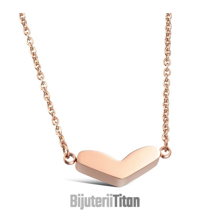Colier Din Titan Cu Design Inimă, De Calitate Fiabilă Colier Din Titan Cu Design Inimă, De Calitate Fiabilă
