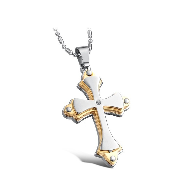 Colier Din Titan Cu Cruce De Calitate Stabilă