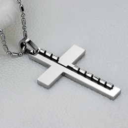 Colier Din Titan Cu Cruce Masculină, Calitate Și Cantitate Garantate