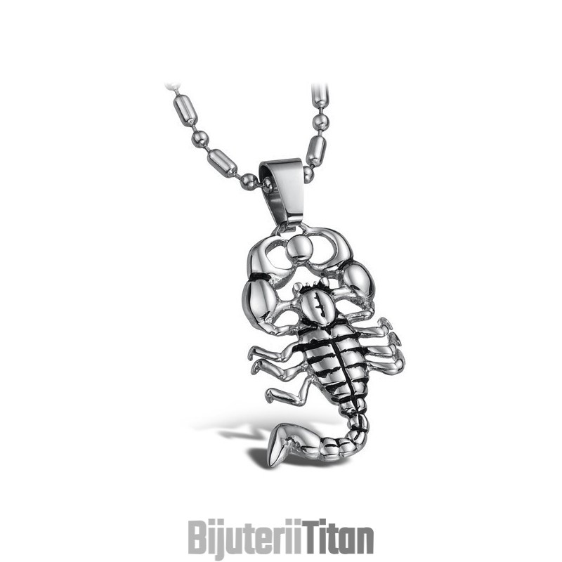 Colier Din Titan Cu Scorpion De Înaltă Calitate Colier Din Titan Cu Scorpion De Înaltă Calitate