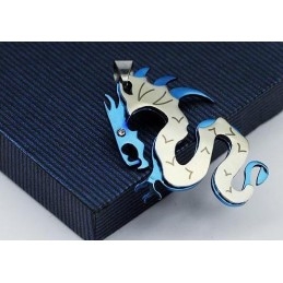 Pandantive Și Colier Pentru Bărbați Din Titan Pur La Modă, Dragon
