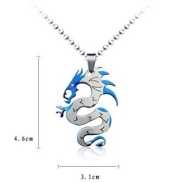 Pandantive Și Colier Pentru Bărbați Din Titan Pur La Modă, Dragon