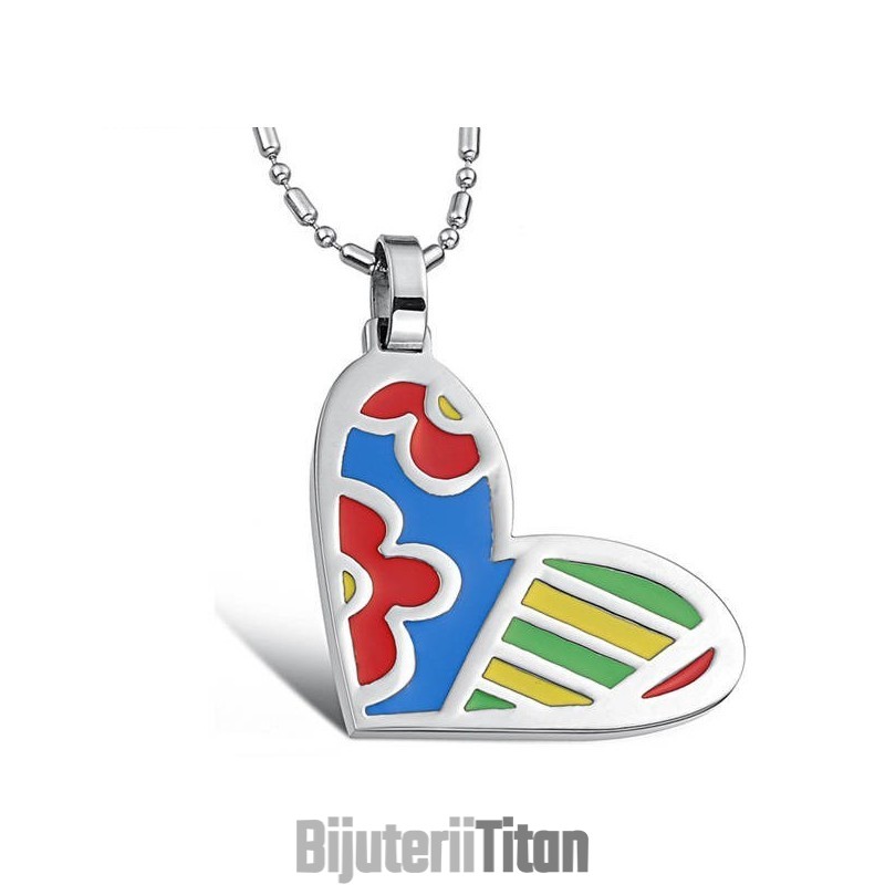 Colier Din Titan Cu Inimă De Calitate Fiabilă Pentru Femei Colier Din Titan Cu Inimă De Calitate Fiabilă Pentru Femei