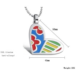 Colier Din Titan Cu Inimă De Calitate Fiabilă Pentru Femei