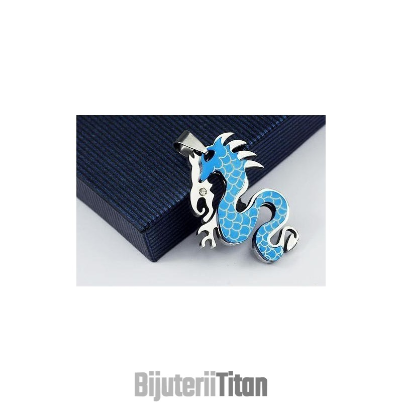 Pandantive Și Colier Pentru Bărbați Din Titan Pur La Modă, Dragon