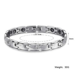 Cunoscută Pentru Brățara Sa Din Titan, Cu Magnetită, De Calitate Superioară, Pentru Îndrăgostiți.