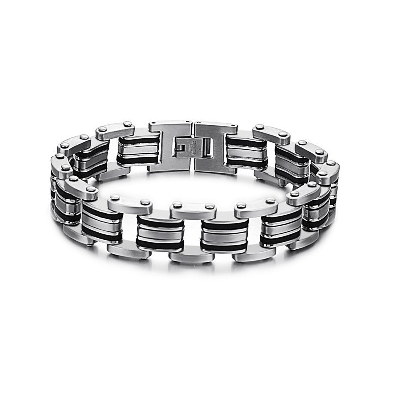 Brățară Clasică Din Titan Și Silicon De Calitate Stabilă Pentru Bărbați