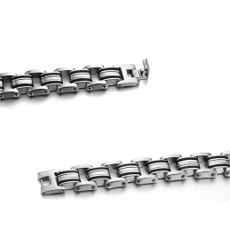 Brățară Clasică Din Titan Și Silicon De Calitate Stabilă Pentru Bărbați