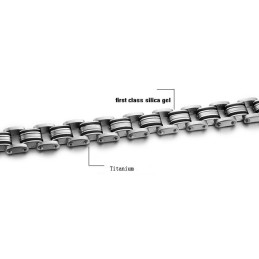 Brățară Clasică Din Titan Și Silicon De Calitate Stabilă Pentru Bărbați