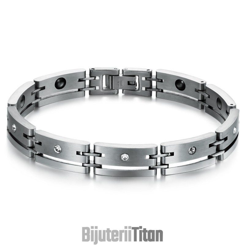 Brățară Masculină Din Titan Cu Magnetită De Înaltă Calitate Brățară Masculină Din Titan Cu Magnetită De Înaltă Calitate