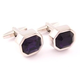 Butoni De Manșetă Din Titan La Modă Cu Opal Violet Misterios