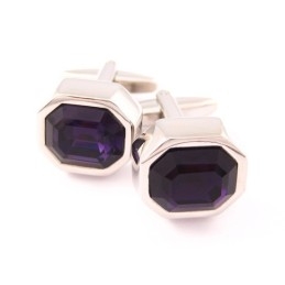 Butoni De Manșetă Din Titan La Modă Cu Opal Violet Misterios