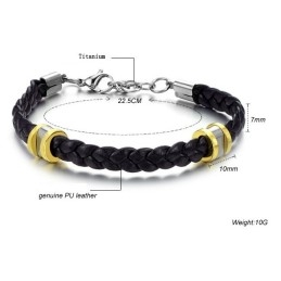 Brățară Concisă Din Piele De Titan De Înaltă Calitate