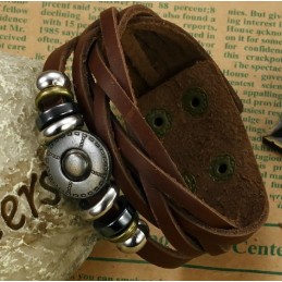 Brățară Retro Din Piele De Titan Pentru Bărbați, Se Vinde Bine În Toată Lumea