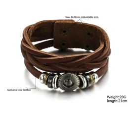 Brățară Retro Din Piele De Titan Pentru Bărbați, Se Vinde Bine În Toată Lumea