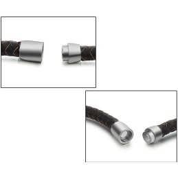 Brățară Din Piele De Titan Maro De Înaltă Calitate