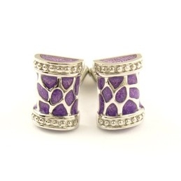 Butoni Din Titan, Culoare Violet Cald, La Modă