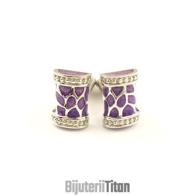 Butoni Din Titan, Culoare Violet Cald, La Modă