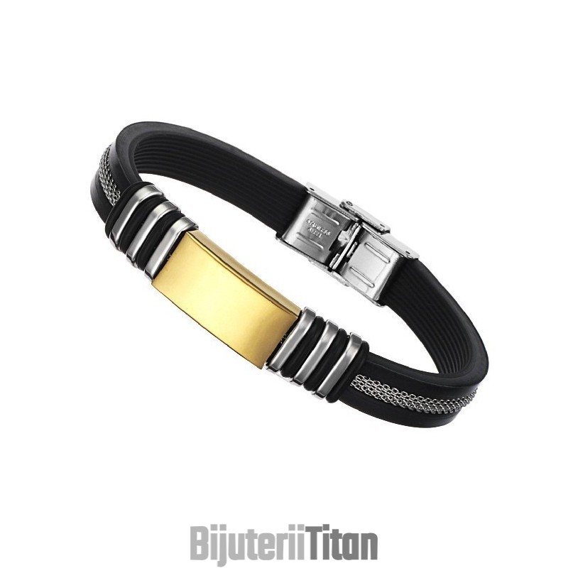 Brățară Din Silicon Și Titan, Cu Pandantiv Masculin De Renume Mondial
