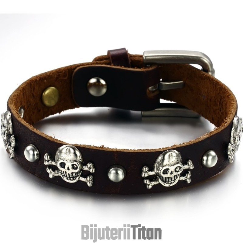 Brățară Din Piele De Titan Retro Pentru Bărbați, Calitate Stabilă Brățară Din Piele De Titan Retro Pentru Bărbați, Calitate Stabilă