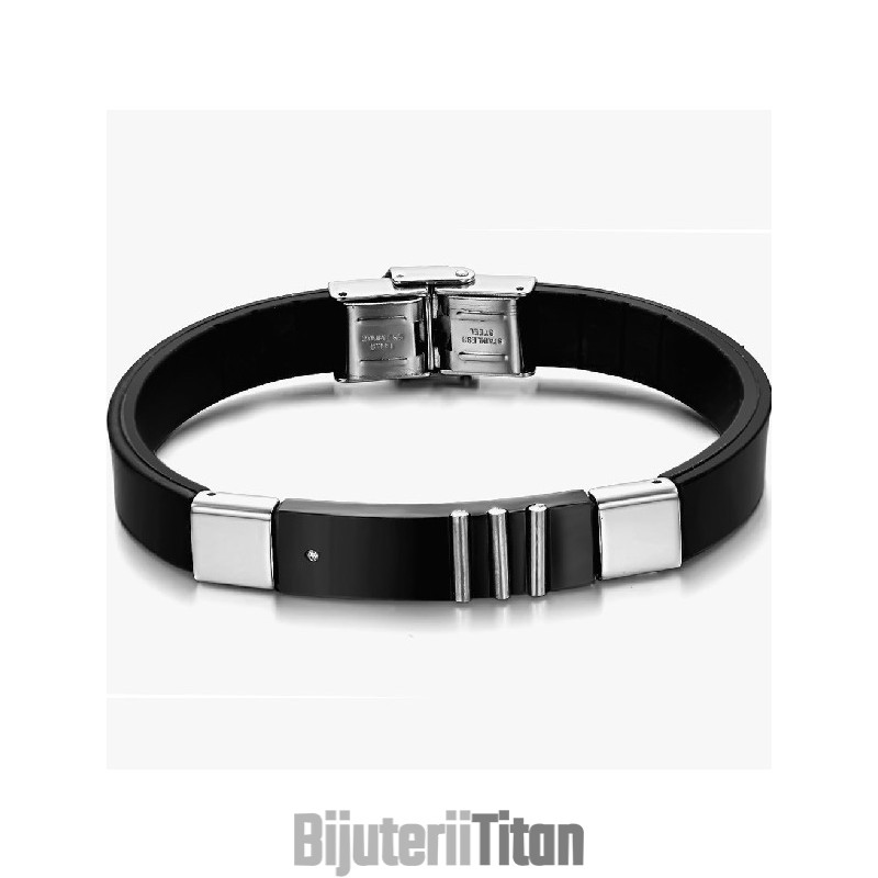 Brățară Din Piele Neagră Din Titan, Durabilă În Utilizare Brățară Din Piele Neagră Din Titan, Durabilă În Utilizare