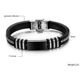 Brățară Din Silicon Negru, Rezistentă La Utilizare