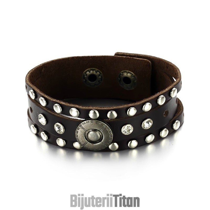Brățară Din Piele De Titan Retro Pentru Bărbați De Calitate Excelentă Brățară Din Piele De Titan Retro Pentru Bărbați De Calitate Excelentă