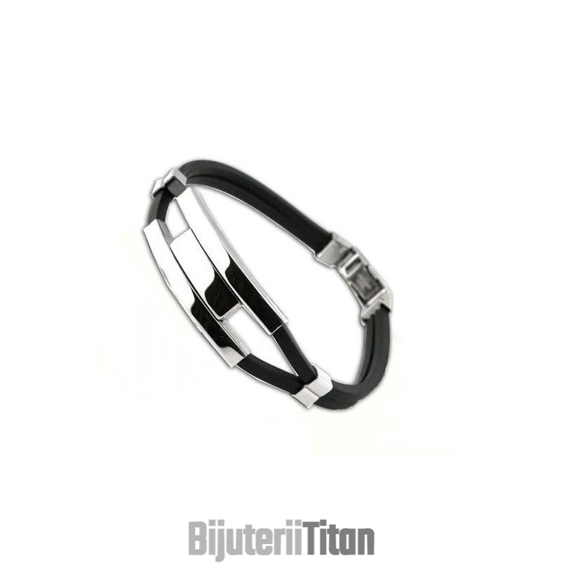 Brățară Masculină Concisă Din Titan Și Silicon, Calitate Și Cantitate Garantate Brățară Masculină Concisă Din Titan Și Silicon, Calitate Și Cantitate Garantate