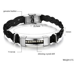 Brățară Din Piele De Titan Cu Stras, Se Vinde Bine În Toată Lumea
