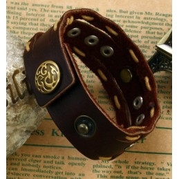 Pentru A Vă Bucura De O Reputație Înaltă Acasă Și În Străinătate, Brățară Retro Din Piele De Titan