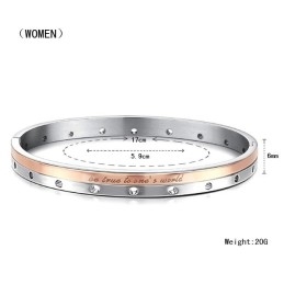 Brățară Completă Din Titan Cu Specificații Pentru Îndrăgostiți