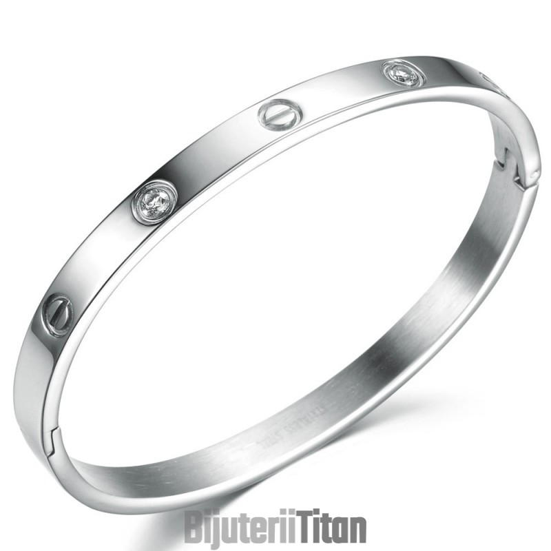 Brățară De Titan De Înaltă Calitate Pentru Femei Cu Diamant Brățară De Titan De Înaltă Calitate Pentru Femei Cu Diamant