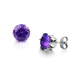 Cunoscut Pentru Cerceii Săi De Calitate Superioară Din Titan Violet Pentru Femei, Cu Diamant
