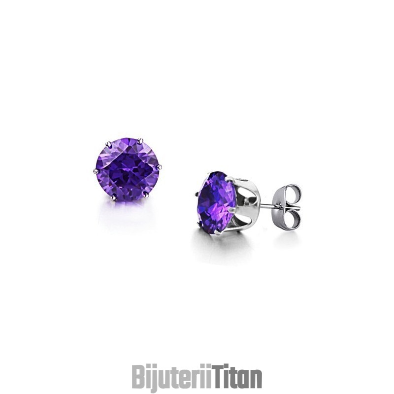 Cunoscut Pentru Cerceii Săi De Calitate Superioară Din Titan Violet Pentru Femei, Cu Diamant Cunoscut Pentru Cerceii Săi De Calitate Superioară Din Titan Violet Pentru Femei, Cu Diamant