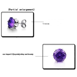 Cunoscut Pentru Cerceii Săi De Calitate Superioară Din Titan Violet Pentru Femei, Cu Diamant